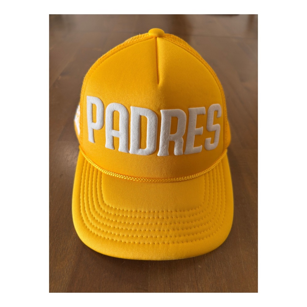 Sycuan Casino Resort Padres Yellow Trucker Hat Snapback Baseball Cap OSFA
